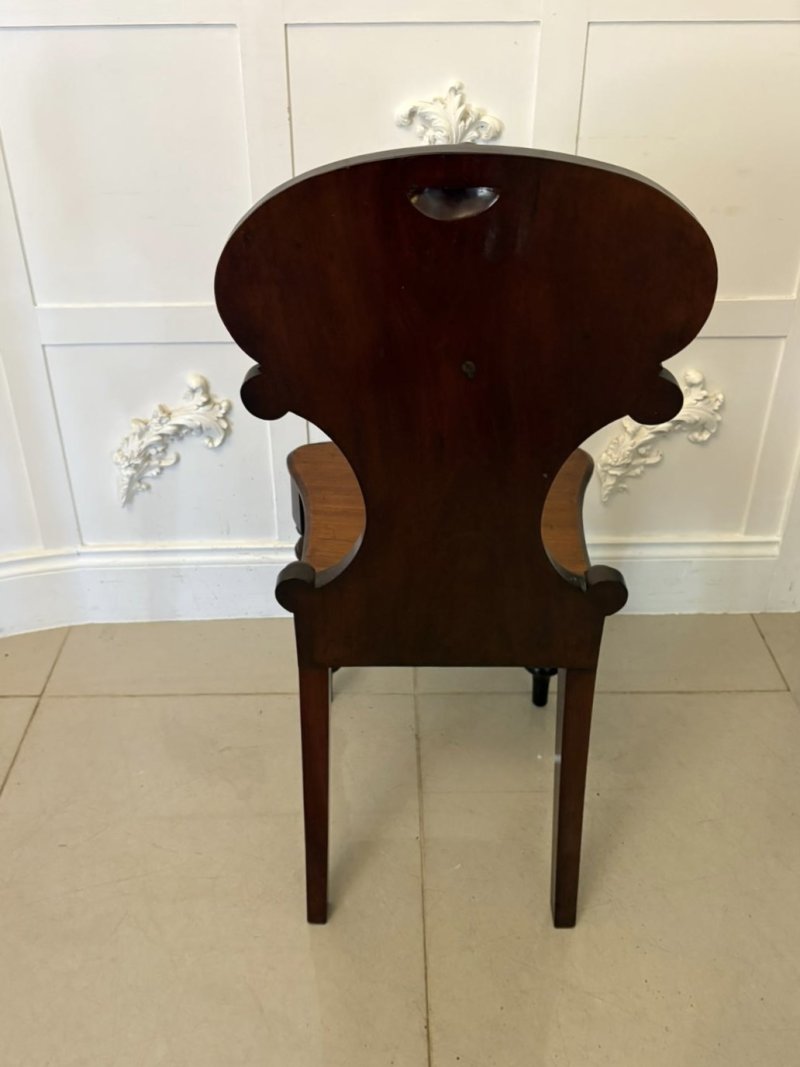 Superb Quality Pair of Antique Victorian Mahogany Hall / Side Chairs
